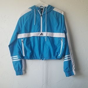 adidas cropped windbreaker